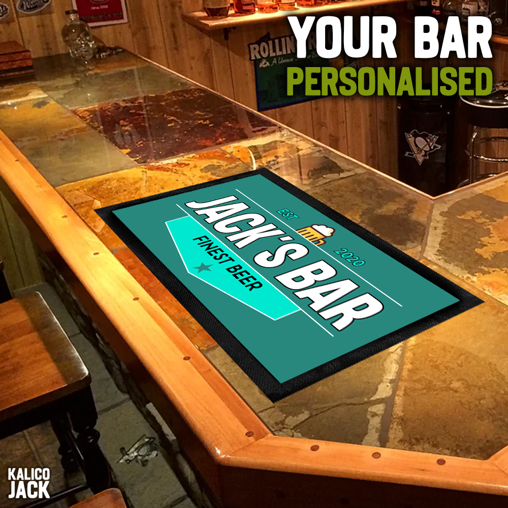 Personalised Finest Beer Bar Mat
