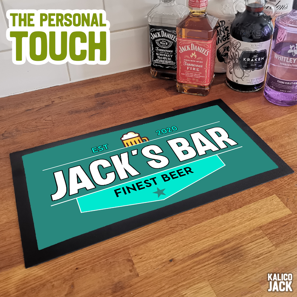 Personalised Finest Beer Bar Mat