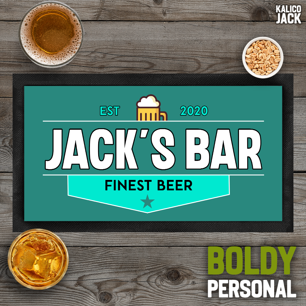 Personalised Finest Beer Bar Mat