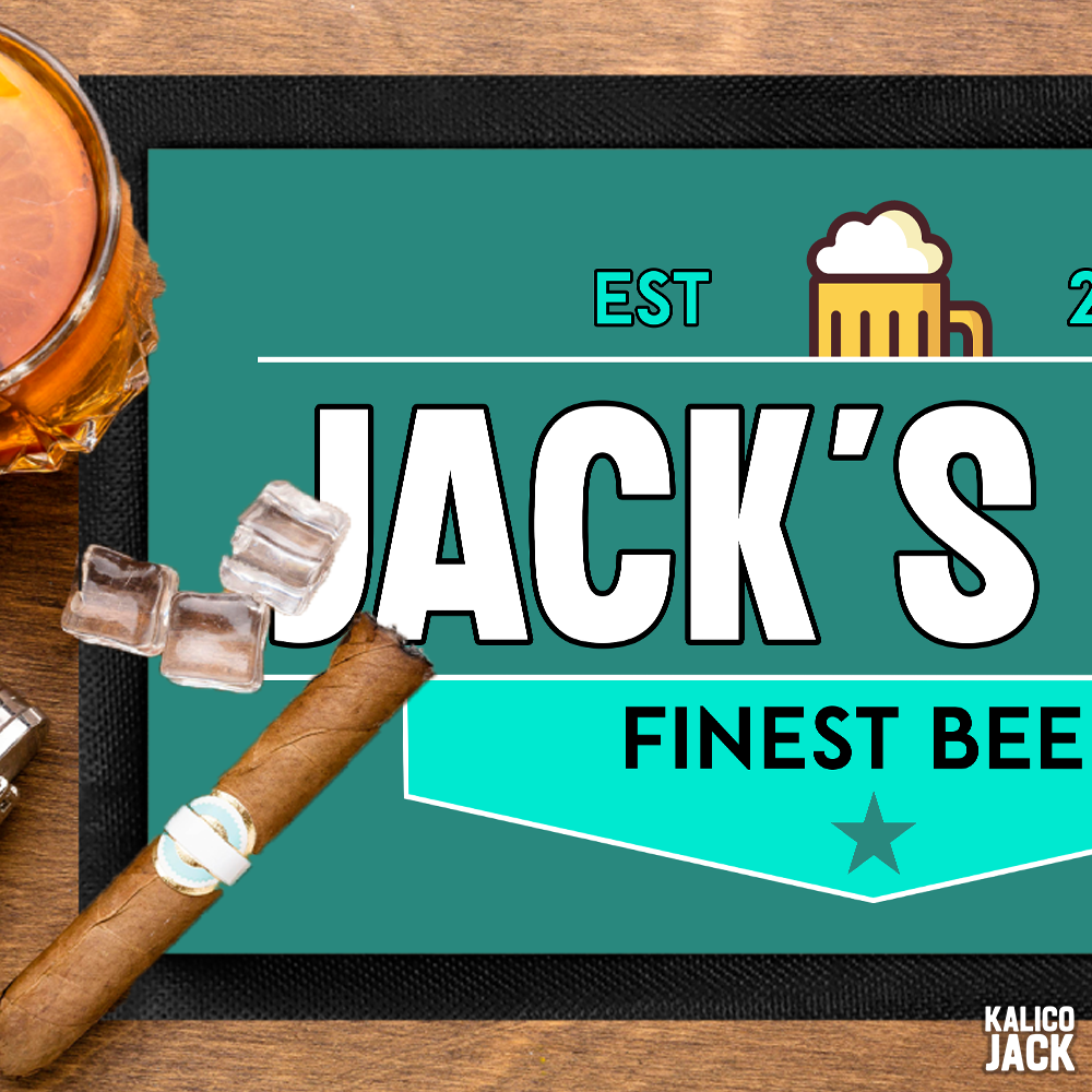 Personalised Finest Beer Bar Mat