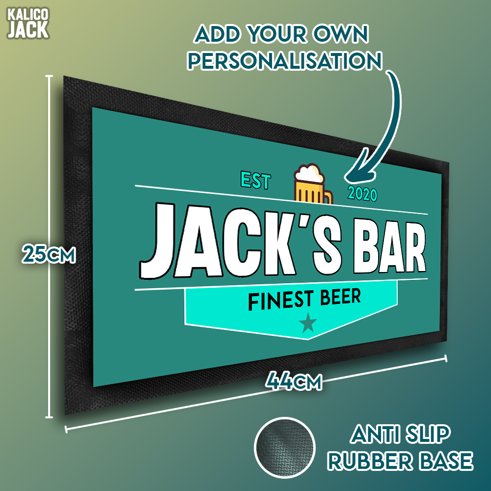 Personalised Finest Beer Bar Mat