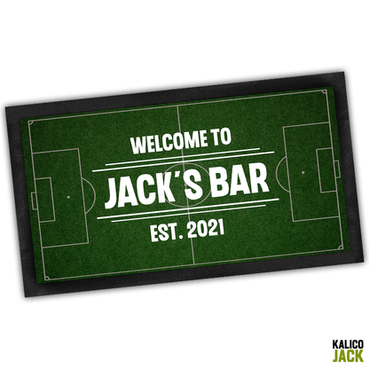 Personalised Football Pitch Bar Mat