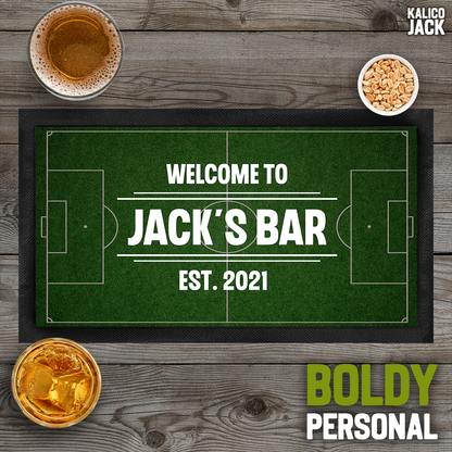 Personalised Football Pitch Bar Mat