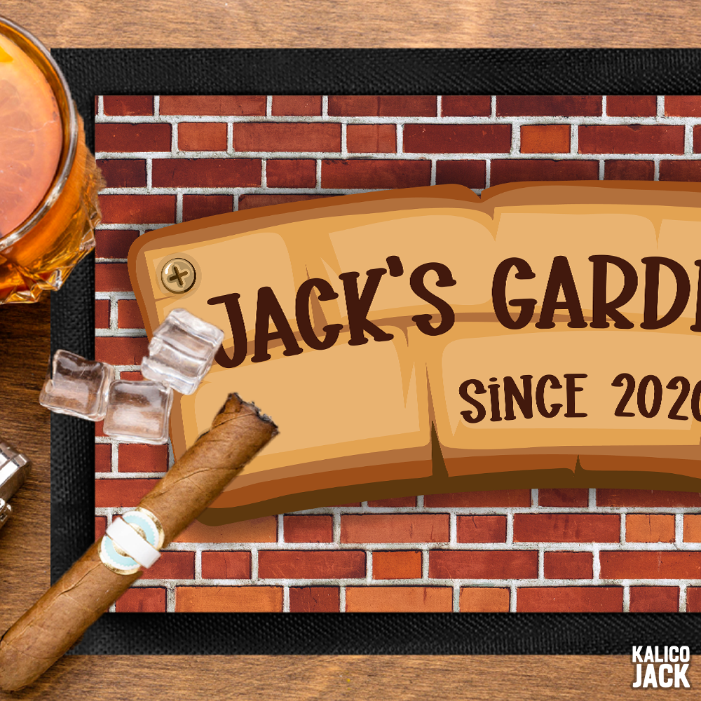 Personalised Garden Sign Bar Mat