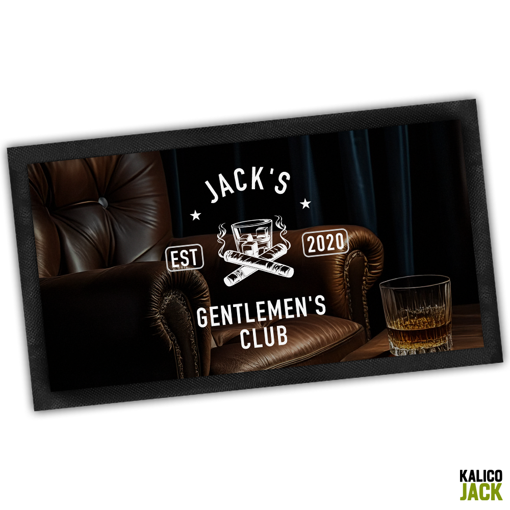 Personalised Gentlemen’s Club Bar Mat
