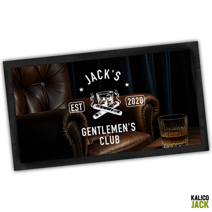 Personalised Gentlemen’s Club Bar Mat
