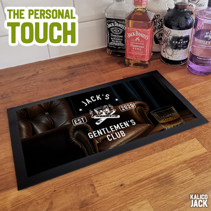 Personalised Gentlemen’s Club Bar Mat