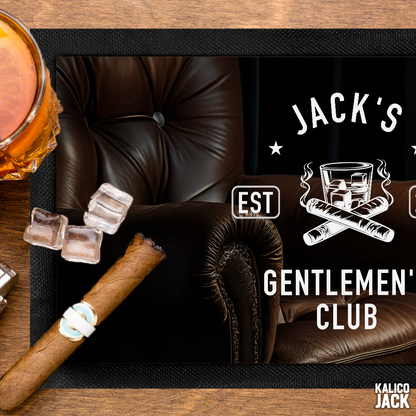Personalised Gentlemen’s Club Bar Mat