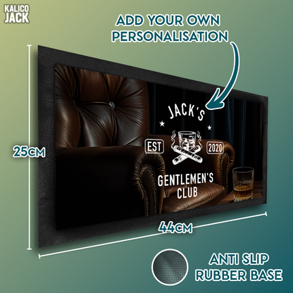 Personalised Gentlemen’s Club Bar Mat