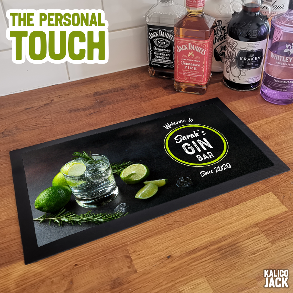Personalised Gin Bar Mat