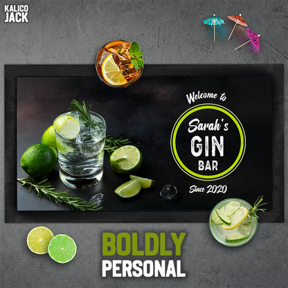 Personalised Gin Bar Mat
