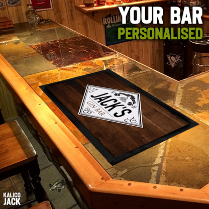 Personalised Gin Label Bar Mat