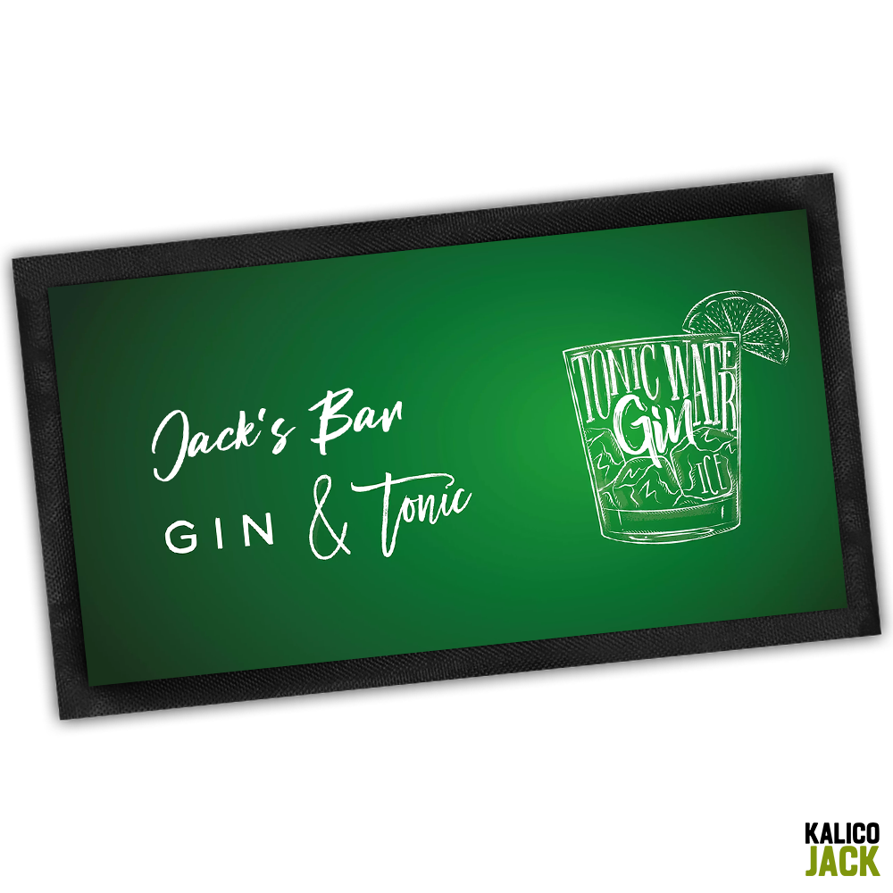 Personalised Gin & Tonic Bar Mat