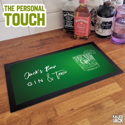 Personalised Gin & Tonic Bar Mat