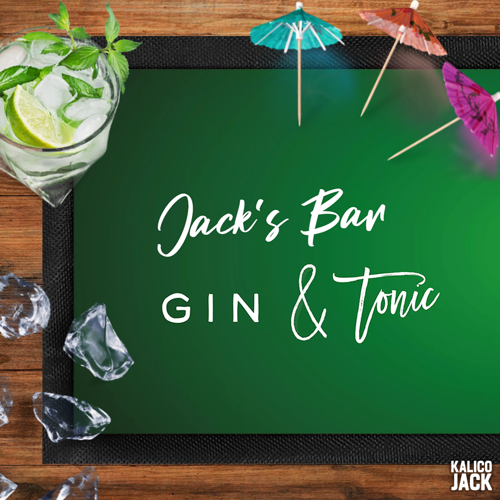 Personalised Gin & Tonic Bar Mat