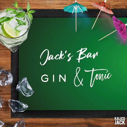Personalised Gin & Tonic Bar Mat