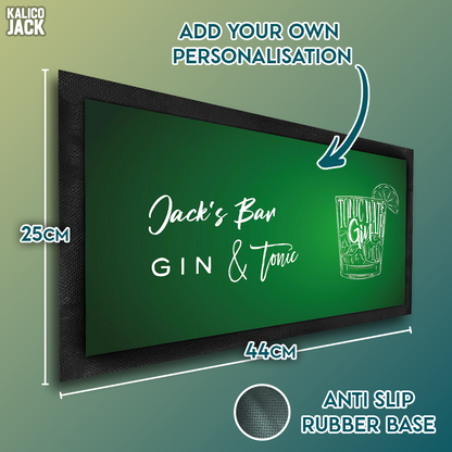 Personalised Gin & Tonic Bar Mat