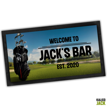 Personalised Golf Bar Mat