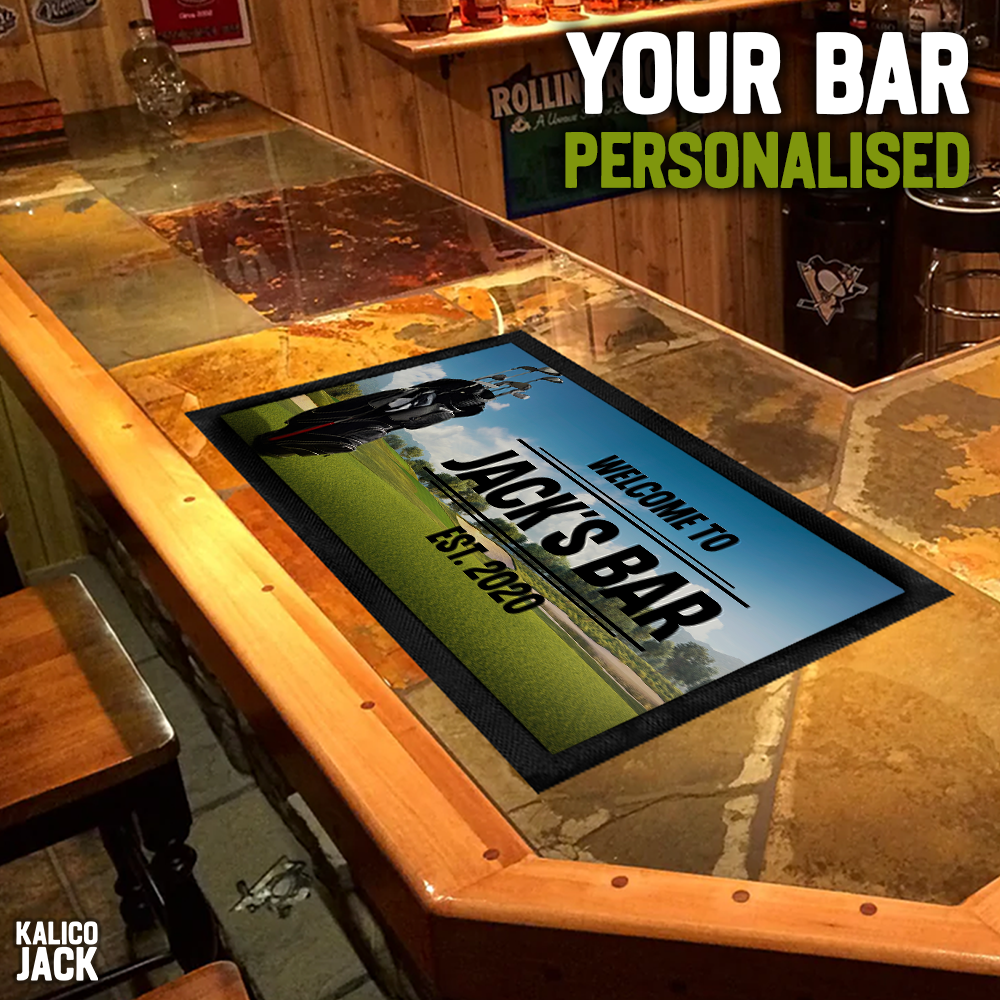 Personalised Golf Bar Mat