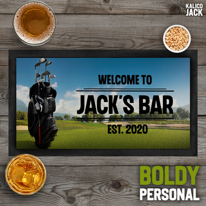 Personalised Golf Bar Mat