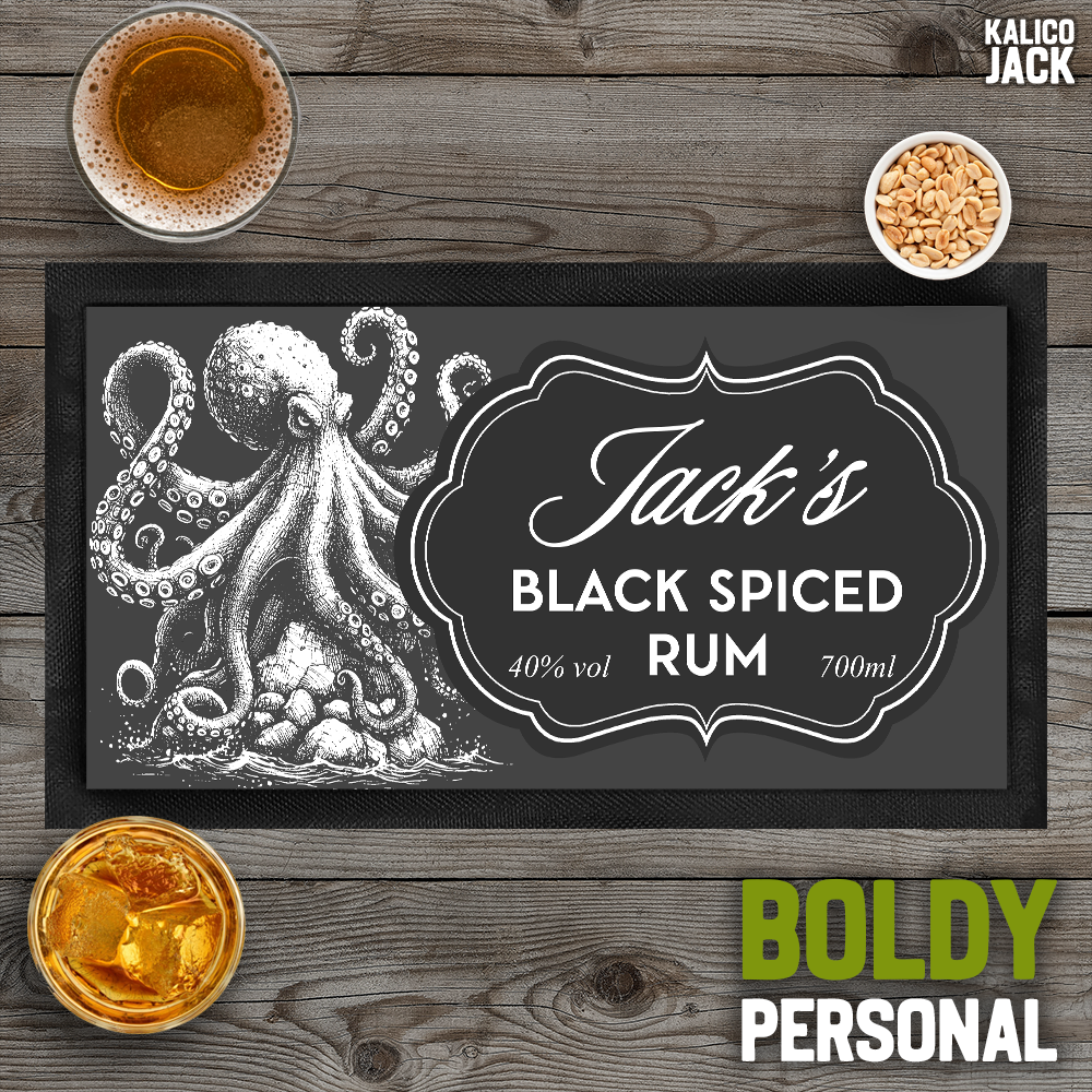 Personalised Kraken Bar Mat