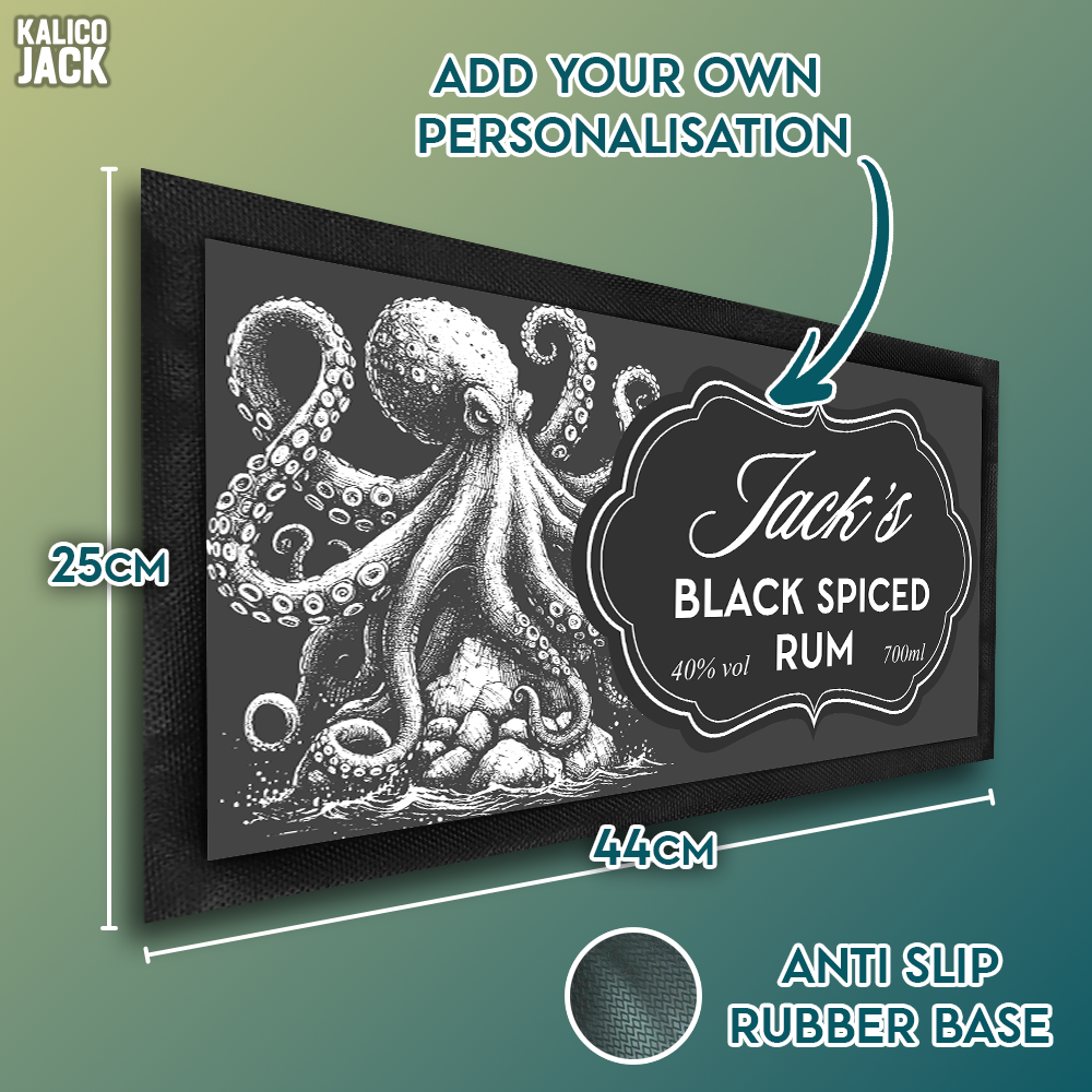 Personalised Kraken Bar Mat