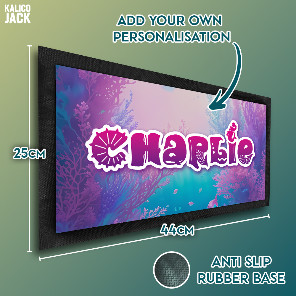 Personalised Mermaid Pet Feeding Mat