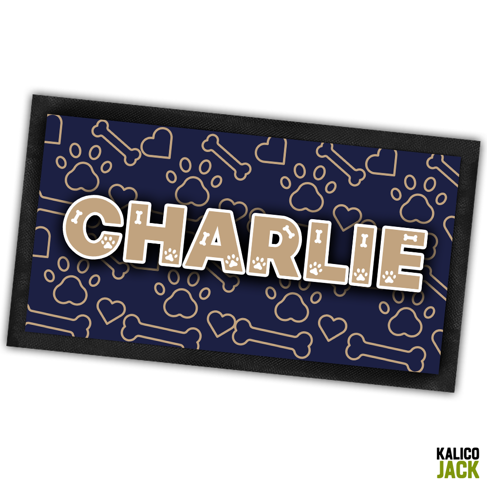 Personalised Paws and Bones Pet Feeding Mat