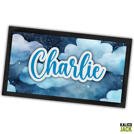 Personalised Clouds Pet Feeding Mat