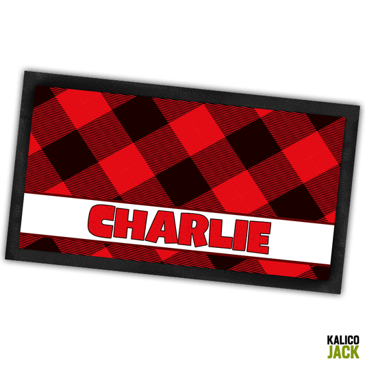 Personalised Lumberjack Pet Feeding Mat