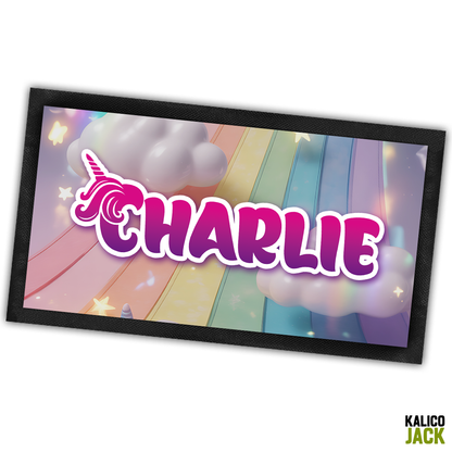 Personalised Unicorn Pet Feeding Mat