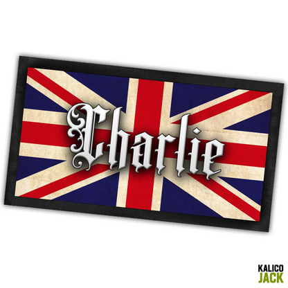 Personalised Union Jack Pet Feeding Mat