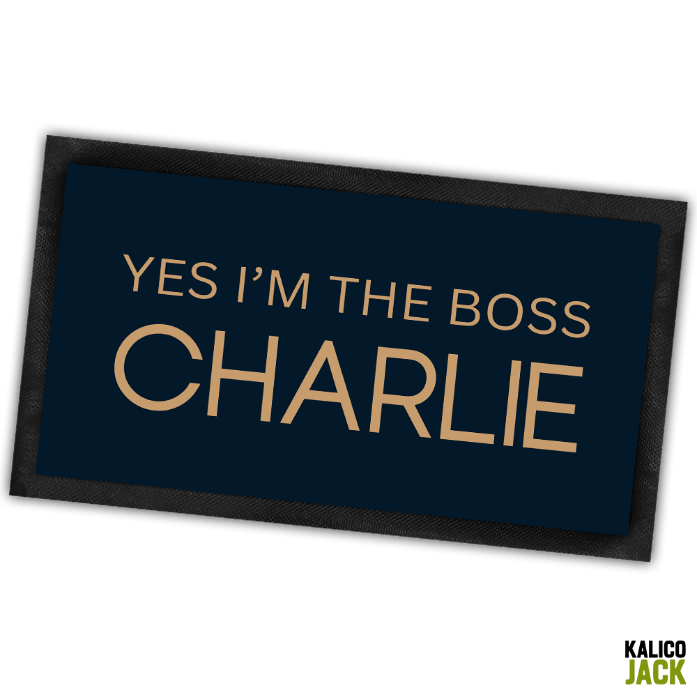Personalised I'm the Boss Pet Feeding Mat