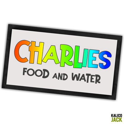 Personalised Colour Doodle Pet Feeding Mat