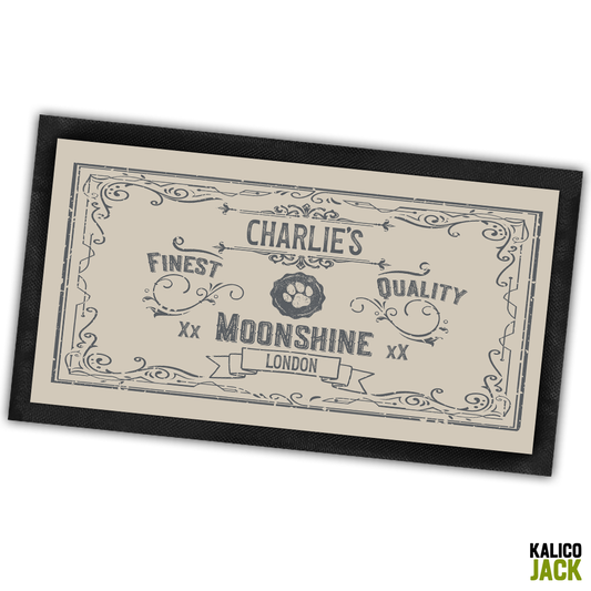 Personalised Moonshine Pet Feeding Mat