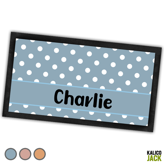 Personalised Dots Pet Feeding Mat