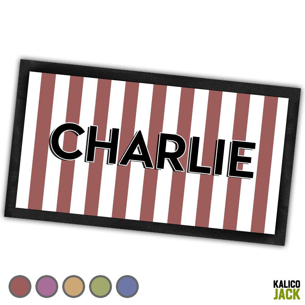 Personalised Stripes Pet Feeding Mat
