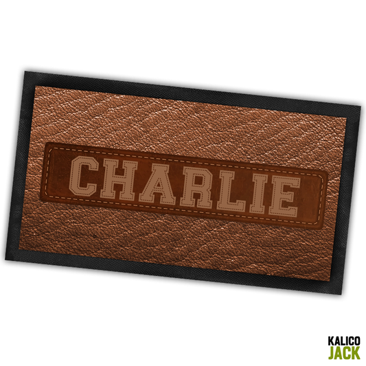 Personalised Leather Pet Feeding Mat