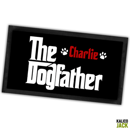 Personalised The Dogfather Pet Feeding Mat