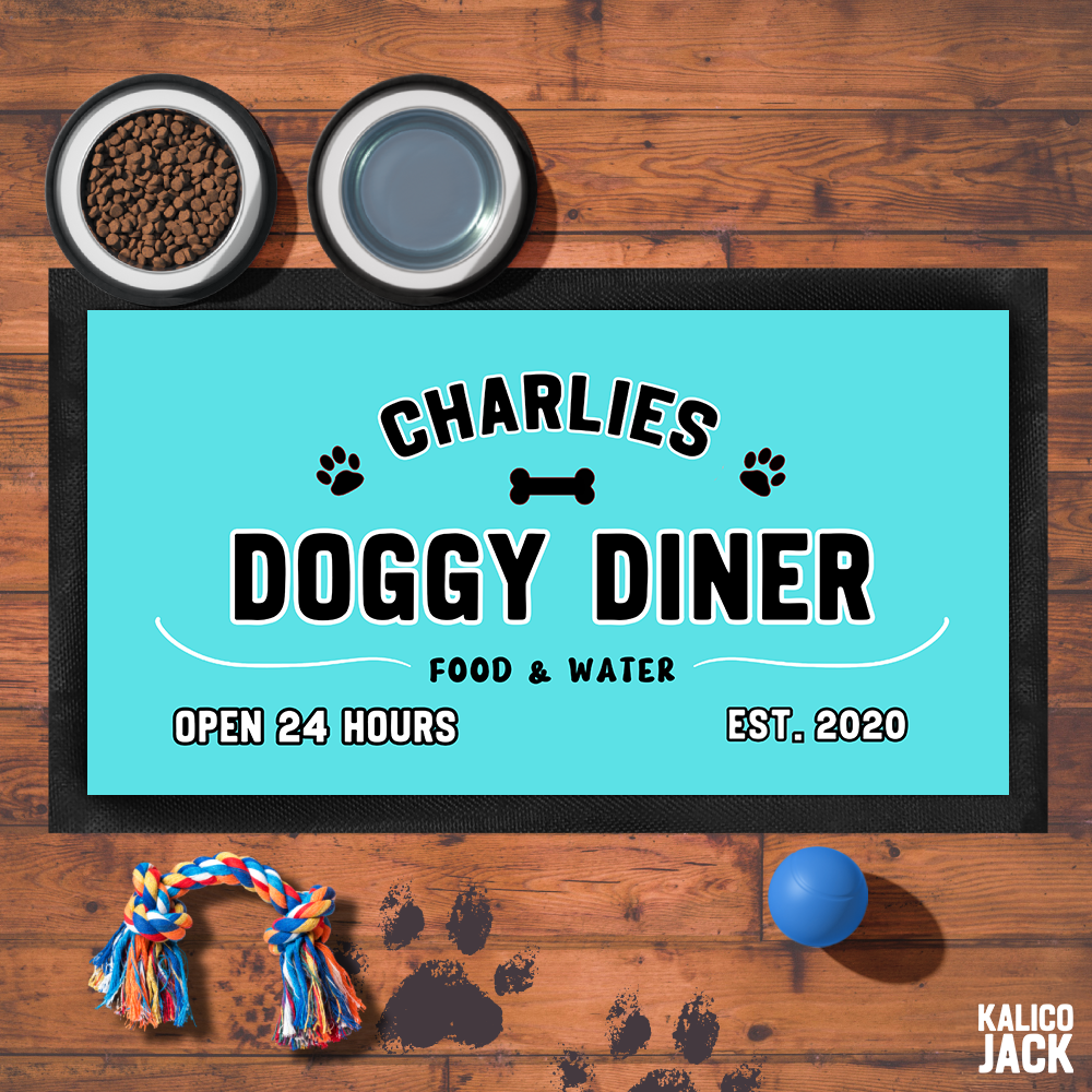 Personalised Doggy Diner Pet Feeding Mat