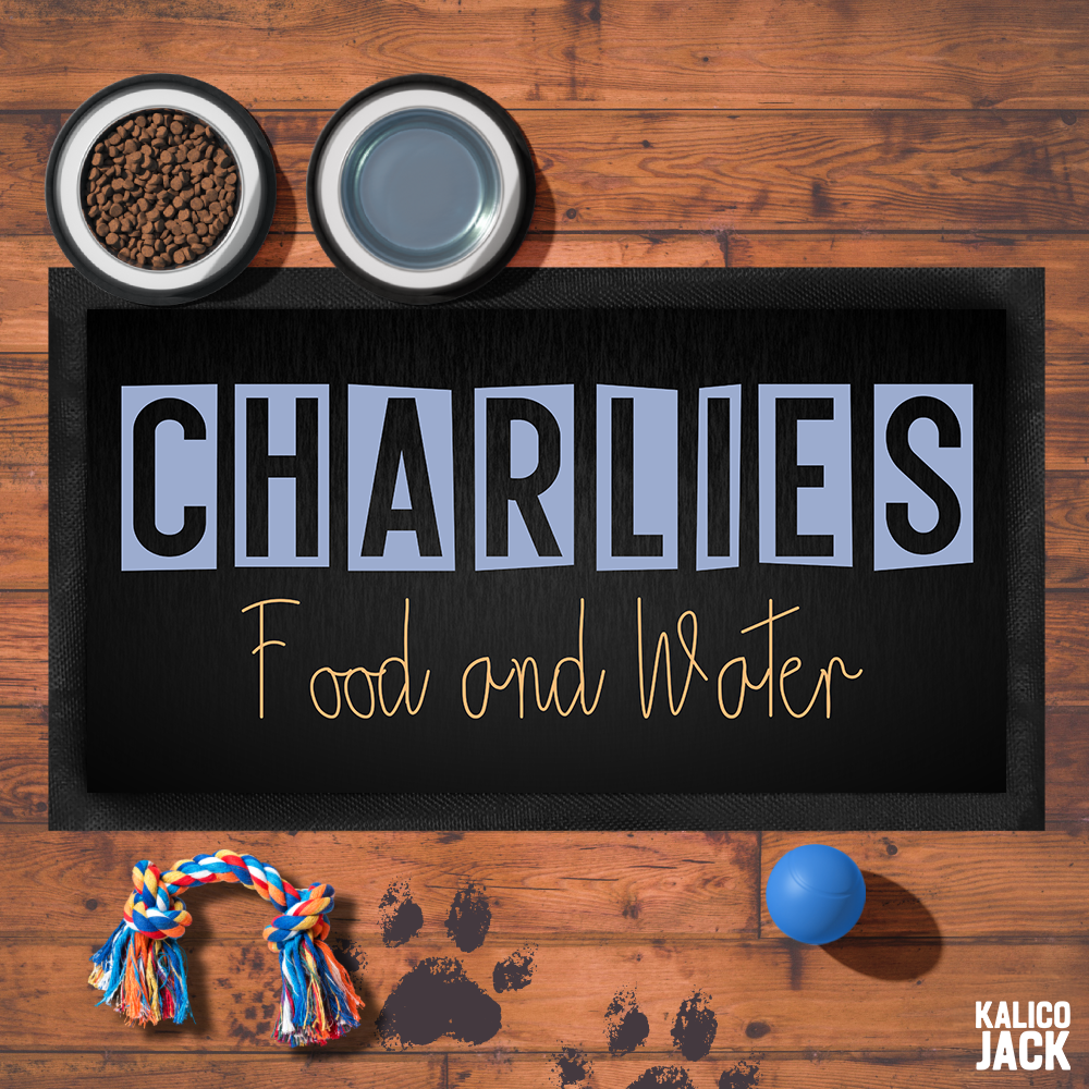 Personalised Vegas Pet Feeding Mat