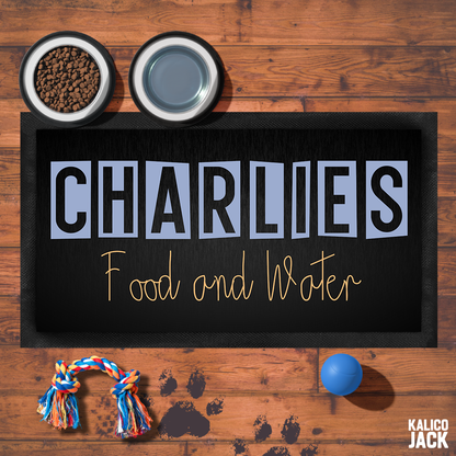 Personalised Vegas Pet Feeding Mat