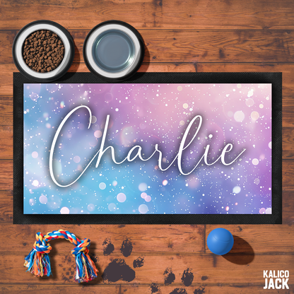 Personalised Pastel Pet Feeding Mat