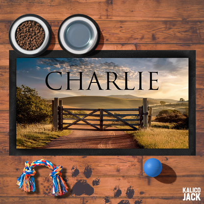 Personalised Field Pet Feeding Mat
