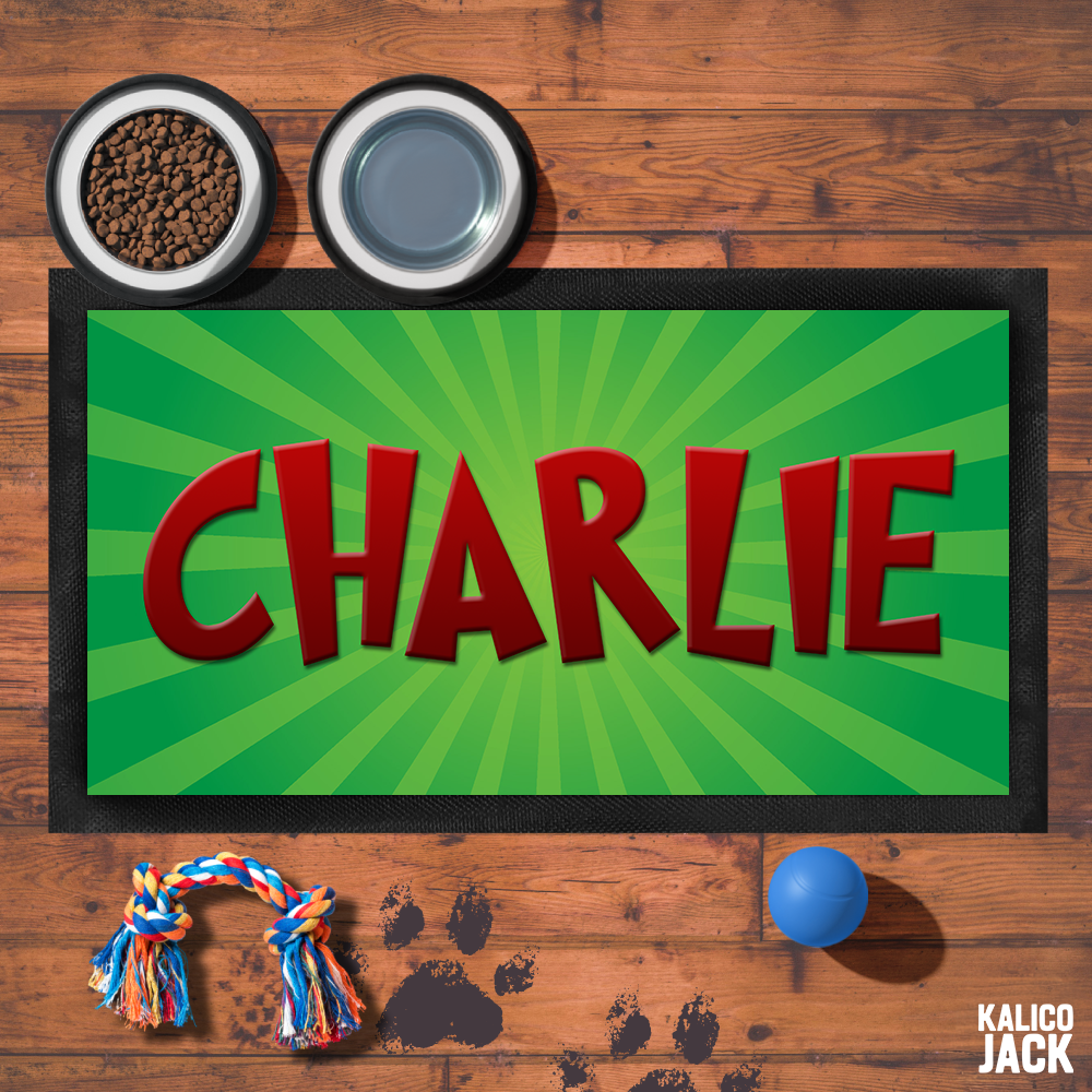Personalised Grincy Pet Feeding Mat