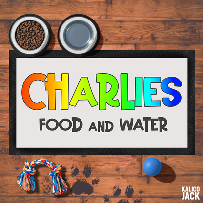 Personalised Colour Doodle Pet Feeding Mat