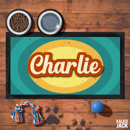 Personalised Vintage Pet Feeding Mat