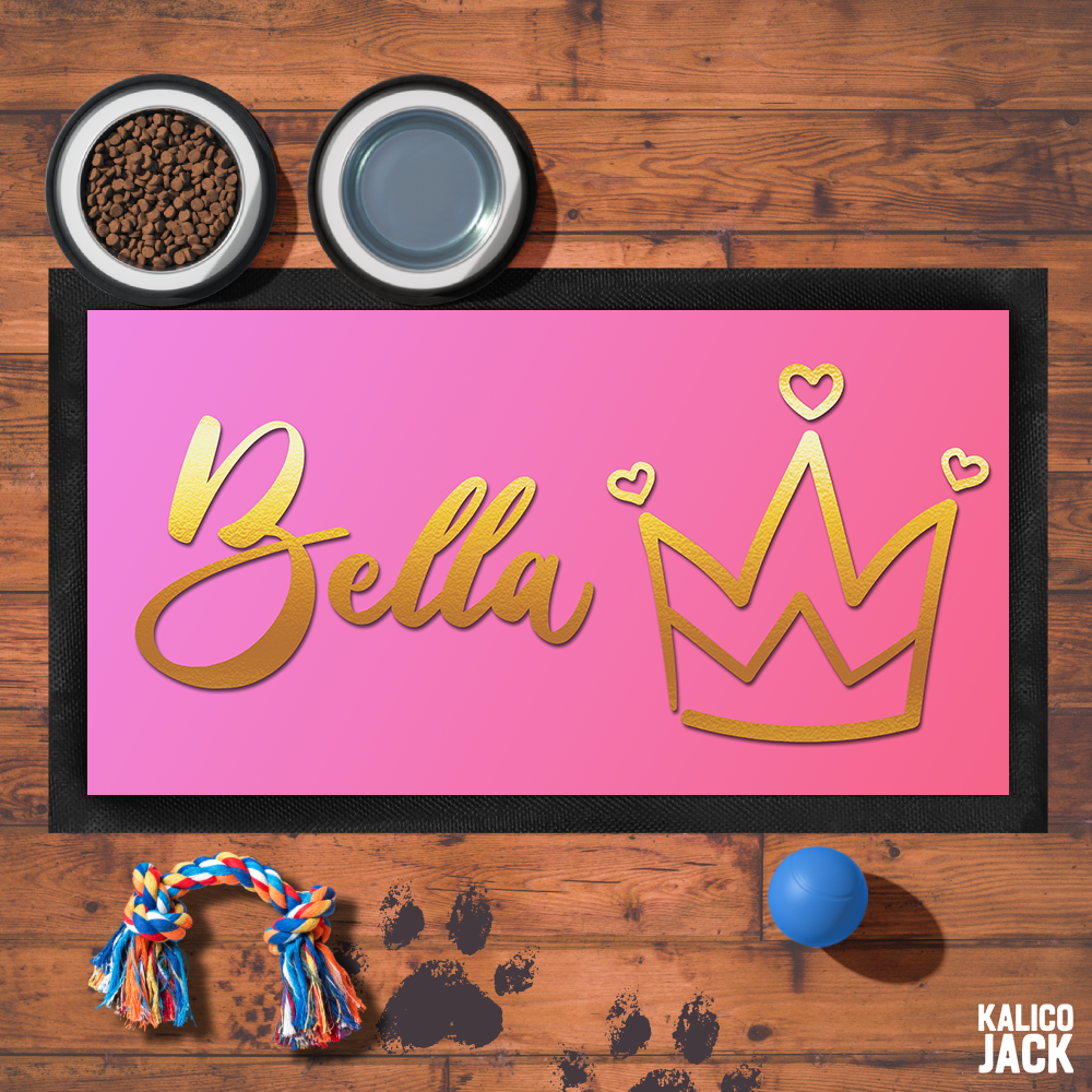 Personalised Princess Pet Feeding Mat