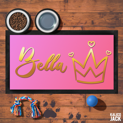 Personalised Princess Pet Feeding Mat