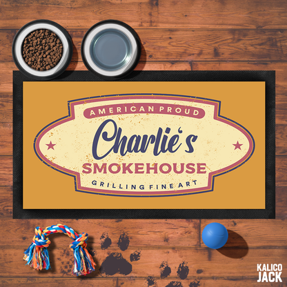 Personalised Smokehouse Pet Feeding Mat